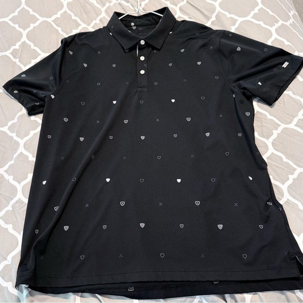 Large Men's Black Nike Polo Shirt